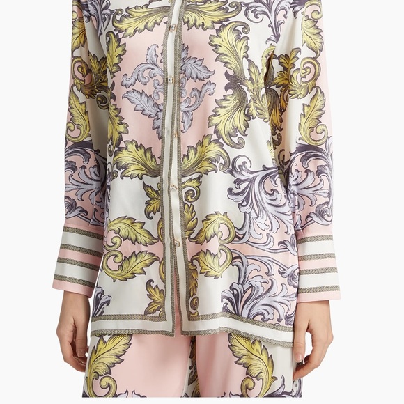 Alice + Olivia Multicolor Baroque Print Shirt - Picture 6 of 7